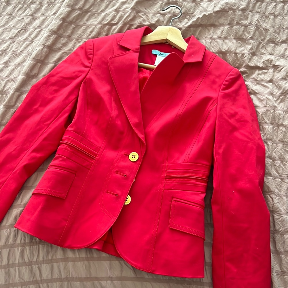 Marciano red Blazer hld buttons NEW